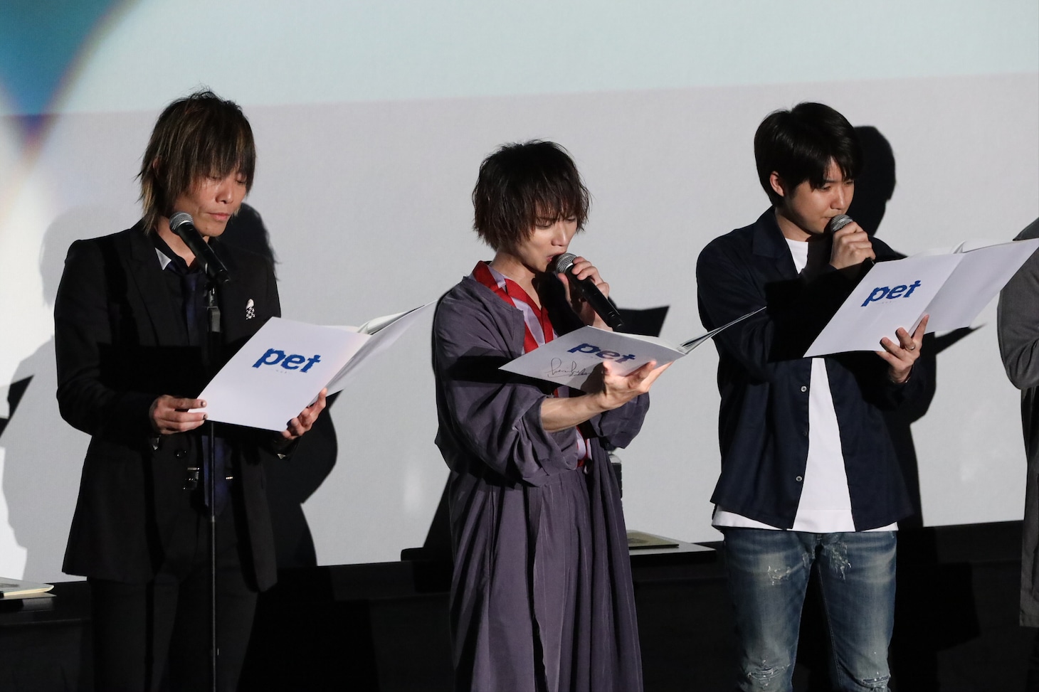 左から谷山紀章、植田圭輔、桑野晃輔。