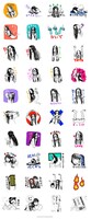 「怨霊奥様」のLINEスタンプ。