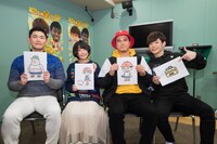 Bラッパーズクルー。左から、中島卓也、本渡楓、木村昴、濱野大輝。