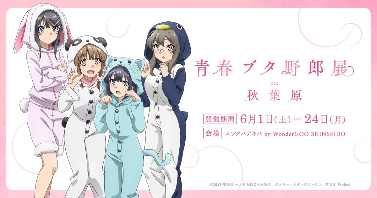 「『青春ブタ野郎はゆめみる少女の夢を見ない』公開記念　青春ブタ野郎展 in 秋葉原」の告知ビジュアル