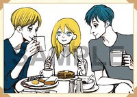 「ACCA13区監察課 COMPACT Blu-ray」に特典として封入されるオノ・ナツメ描き下ろしのイラストカード。