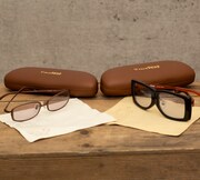 左から「ムスカ大佐 サングラス」「パズー ゴーグル型メガネフレーム」。