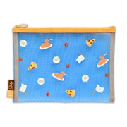 イタリアの刺繍メッシュポーチ。