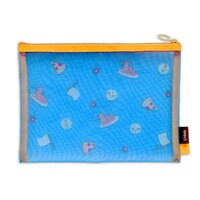 イタリアの刺繍メッシュポーチ。