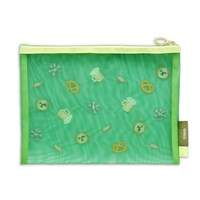 ドイツの刺繍メッシュポーチ。