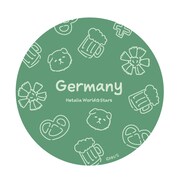 ドイツの￼ラメコンパクトミラーの絵柄。