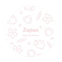 日本の￼ラメコンパクトミラーの絵柄。