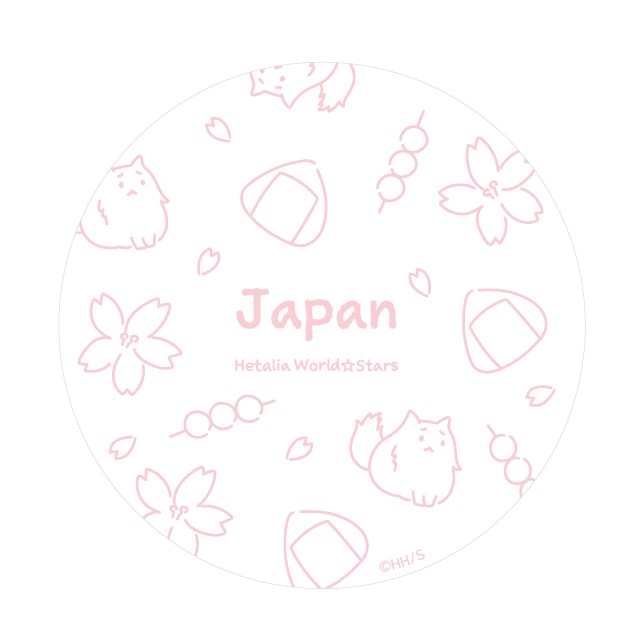 日本の￼ラメコンパクトミラーの絵柄。