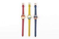 左から矢逆一稀モデル、陣内燕太モデル、久慈悠モデルの腕時計。