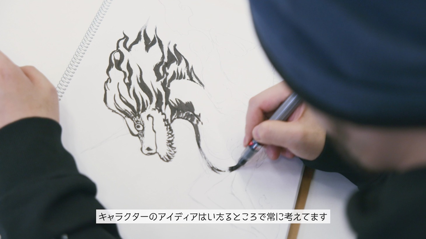 「真島ヒロ先生・キリンの聖獣真剣お絵描き60分一本勝負」より。