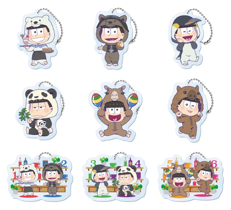 「セガコラボカフェ おそ松さん×しろくまカフェ デフォルメアクリルチャーム～着ぐるみver.～」