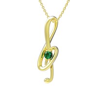 「『ピアノの森』ショパンのト音記号ペンダント」