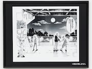 板垣巴留直筆サイン入り複製原稿とネームデータ。