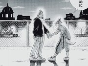 板垣巴留直筆サイン入り複製原稿とネームデータ。