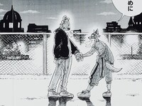 板垣巴留直筆サイン入り複製原稿とネームデータ。