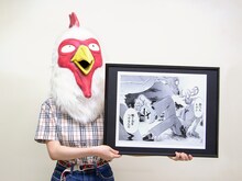 板垣巴留直筆サイン入り複製原稿とネームデータ。