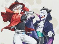 盆ノ木至直筆サイン入り「吸血鬼すぐ死ぬ」8巻扉絵カラー複製原画