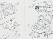 「ハリガネサービスACE」第15話「インターハイ開幕!!」見開き生原稿