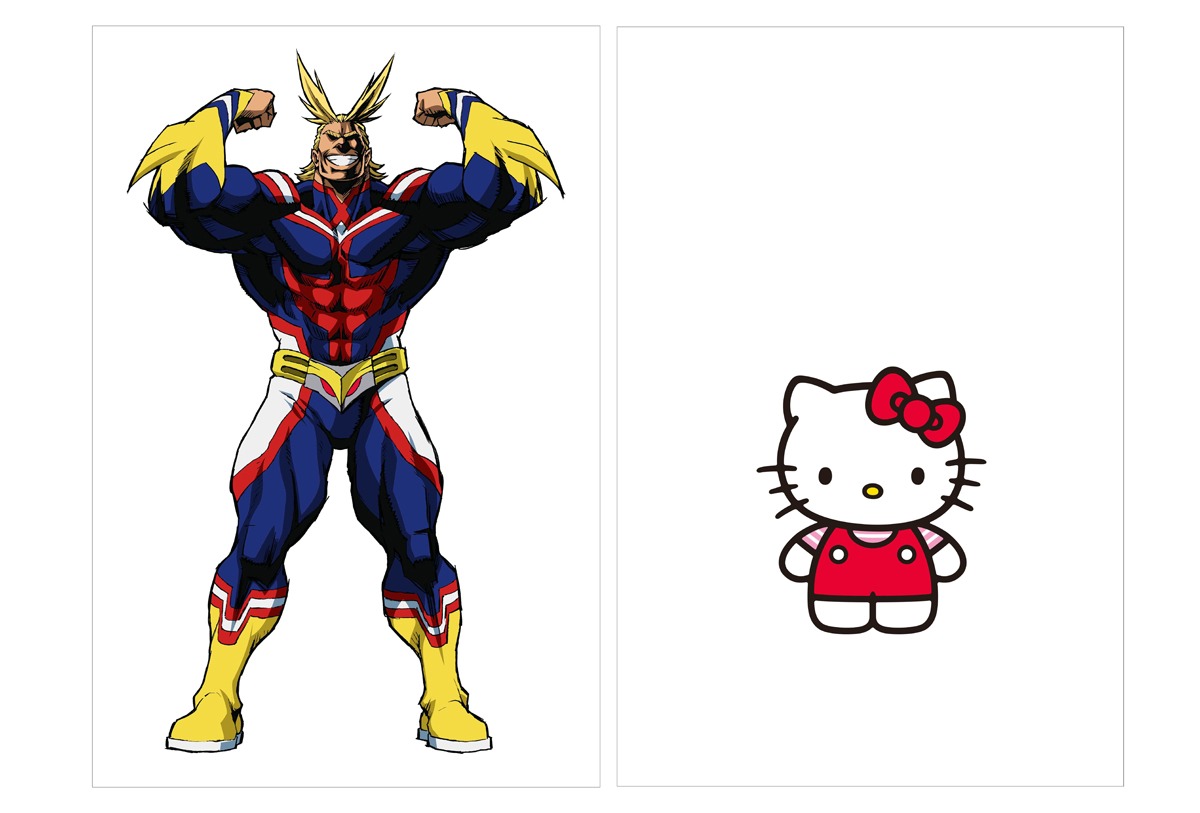 オールマイトとハローキティ。