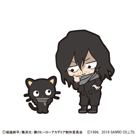 相澤消太とチョコキャットのコラボビジュアル。