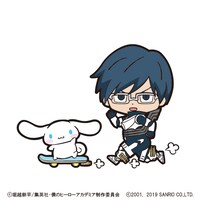 飯田天哉とシナモロールのコラボビジュアル。