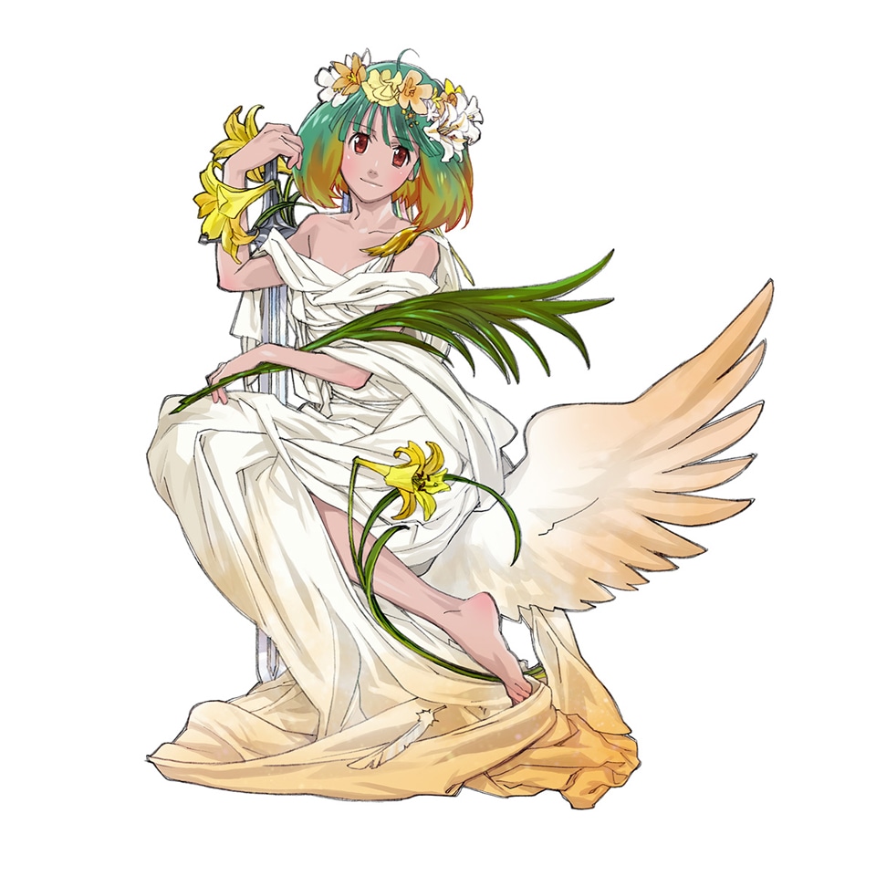 「C賞：The Super Dimension Orange Venus ランカ・リー フィギュア」の元となった江端里沙による描き下ろしイラスト。