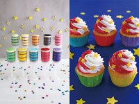 「スタミュ」とWhipのコラボにてラインナップされたスイーツ。