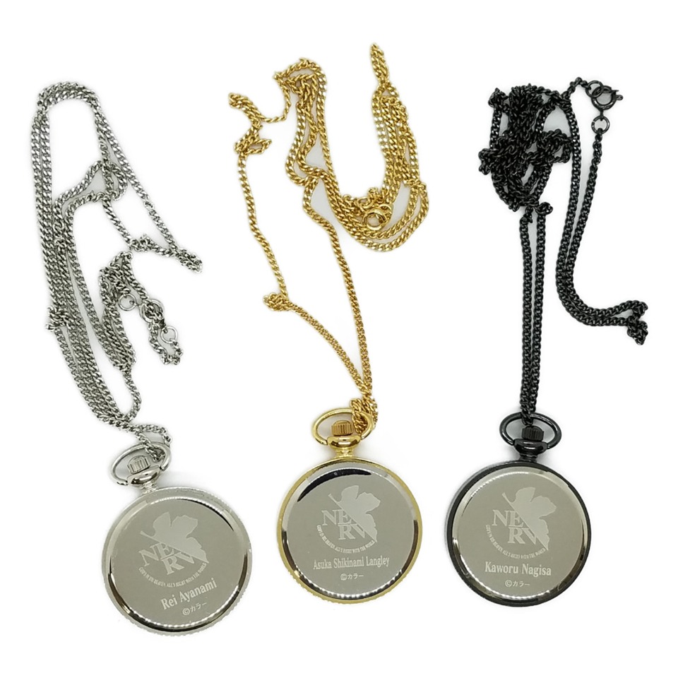 「エヴァンゲリオン　ペンダントウォッチ」の裏面。