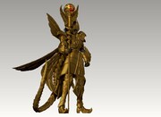 蛇遣座“黄金聖衣”立像のモデリング。