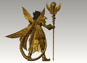 蛇遣座“黄金聖衣”立像のモデリング。