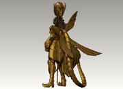 蛇遣座“黄金聖衣”立像のモデリング。