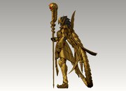 蛇遣座“黄金聖衣”立像のモデリング。