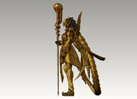 蛇遣座“黄金聖衣”立像のモデリング。