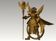 蛇遣座“黄金聖衣”立像のモデリング。