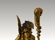 蛇遣座“黄金聖衣”立像のモデリング。