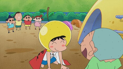 ゆずマンが登場するショートアニメより。