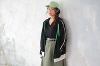 蛙吹梅雨モデルの着用イメージ。