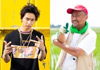 佐藤寛太扮する山之内拓馬（左）、ブラザートム扮する稲穂茂。