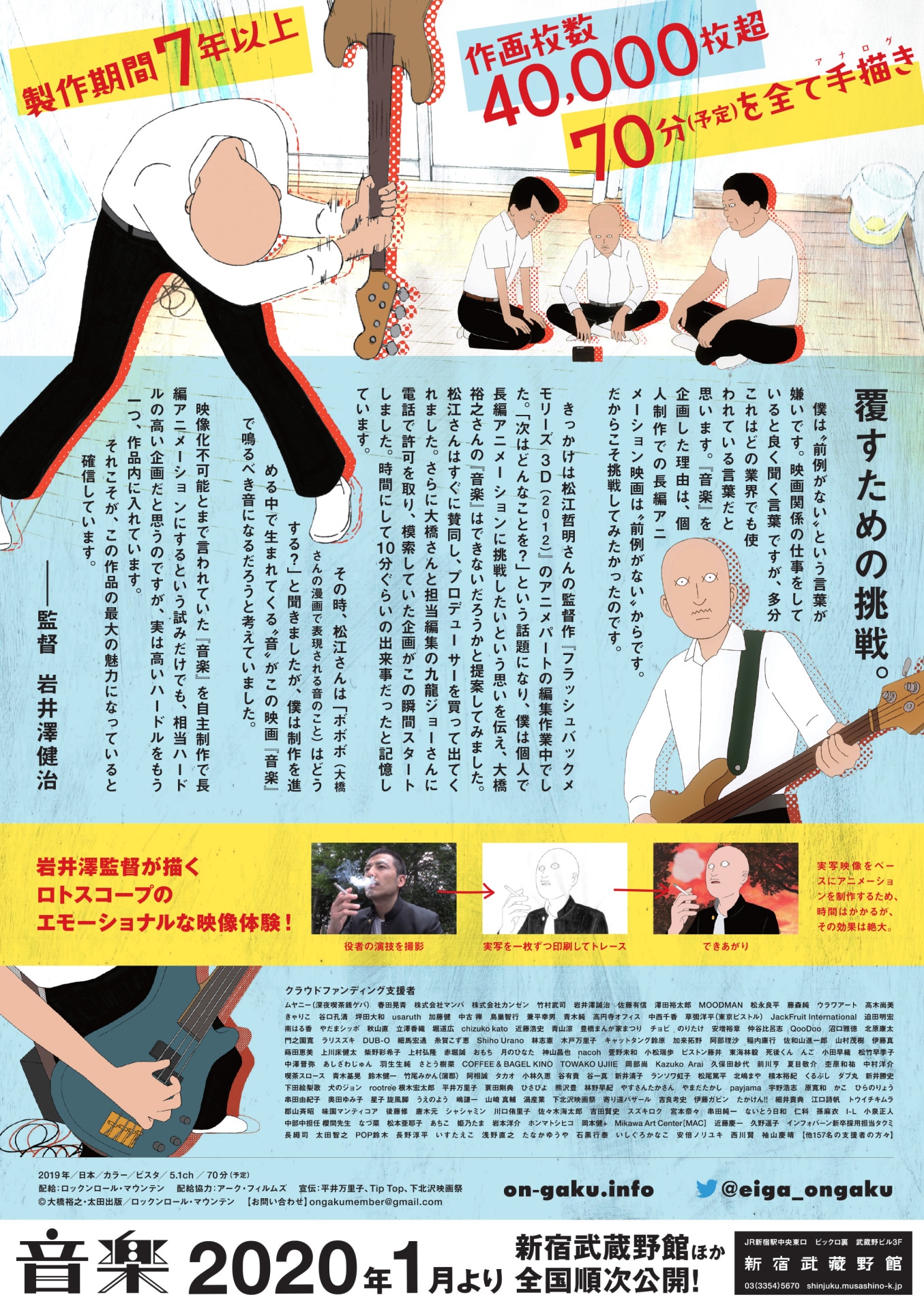 長編アニメーション映画「音楽」チラシ裏