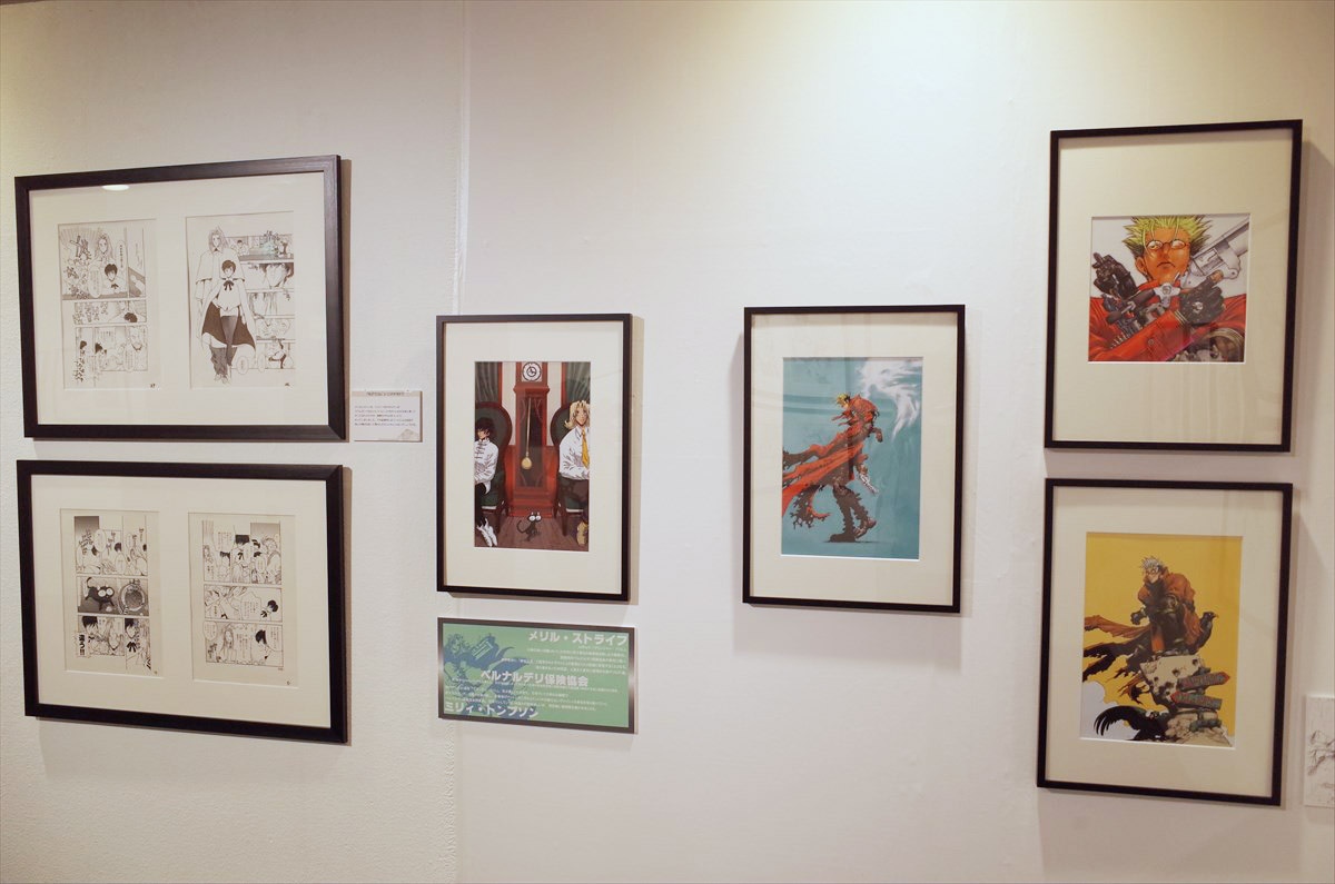 「トライガン」の展示ゾーンより。
