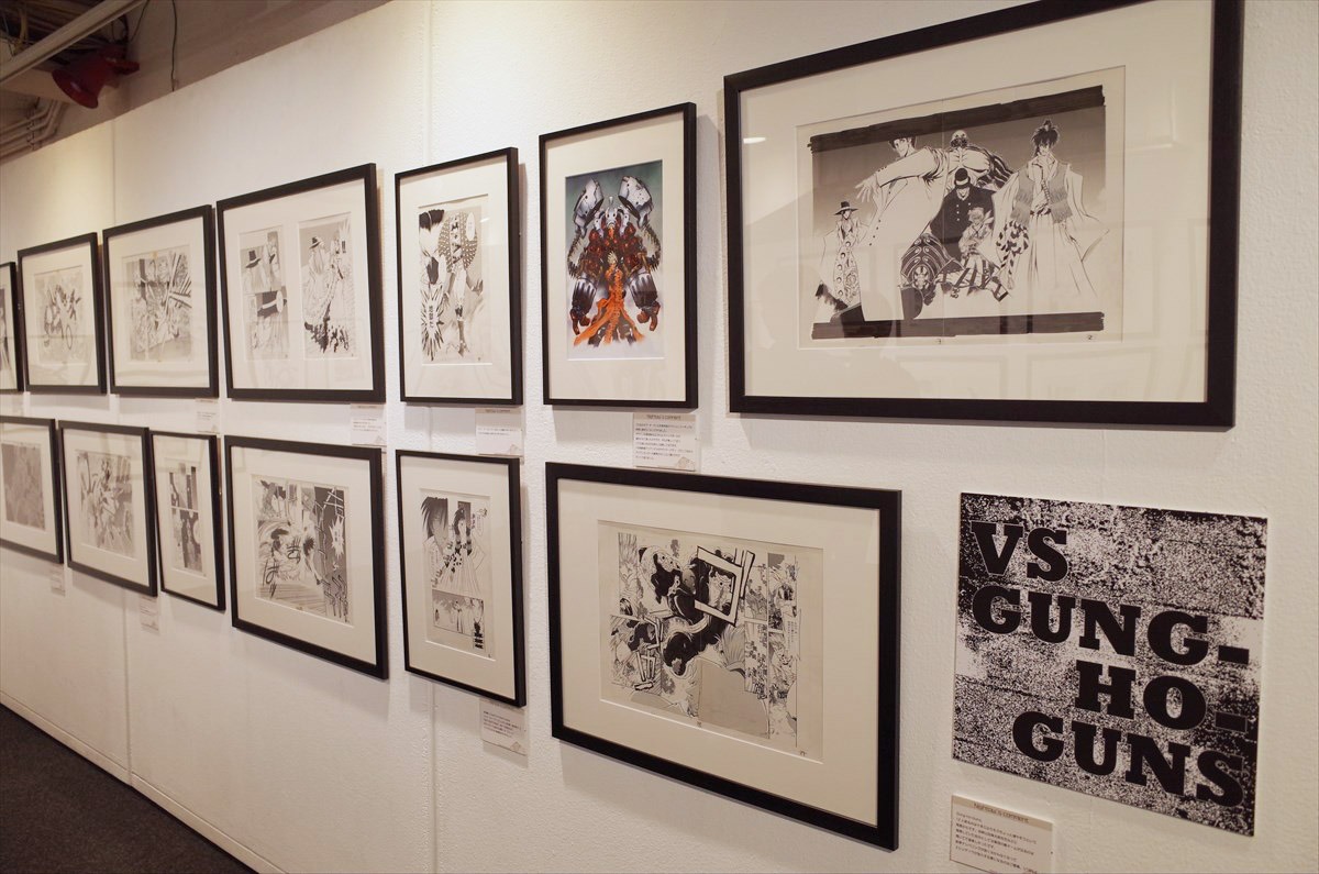 「トライガン」の展示ゾーンより。