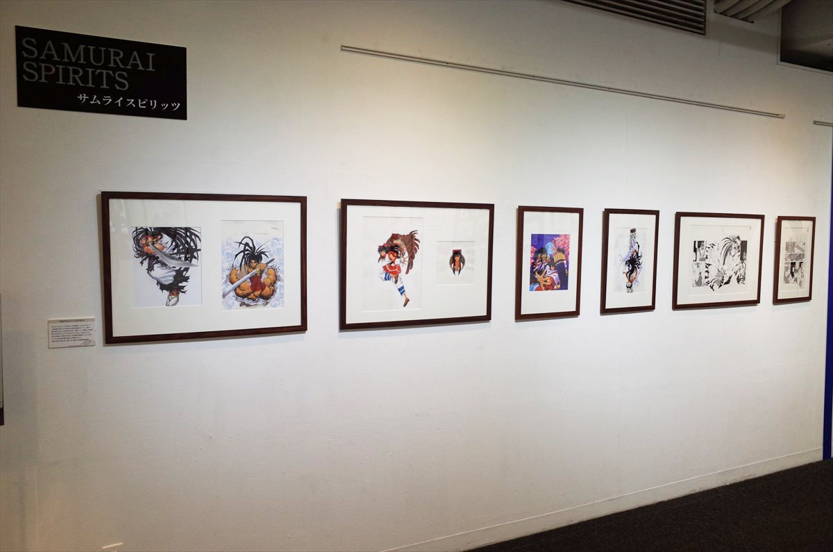 「サムライスピリッツ」の展示。