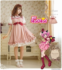 東京ミュウミュウ」コラボワンピース、ミュウイチゴやカフェ制服 