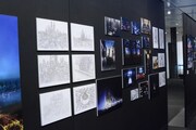 「PSYCHO-PASS サイコパス資料展 2112→2117 / 2120」会場内の様子。