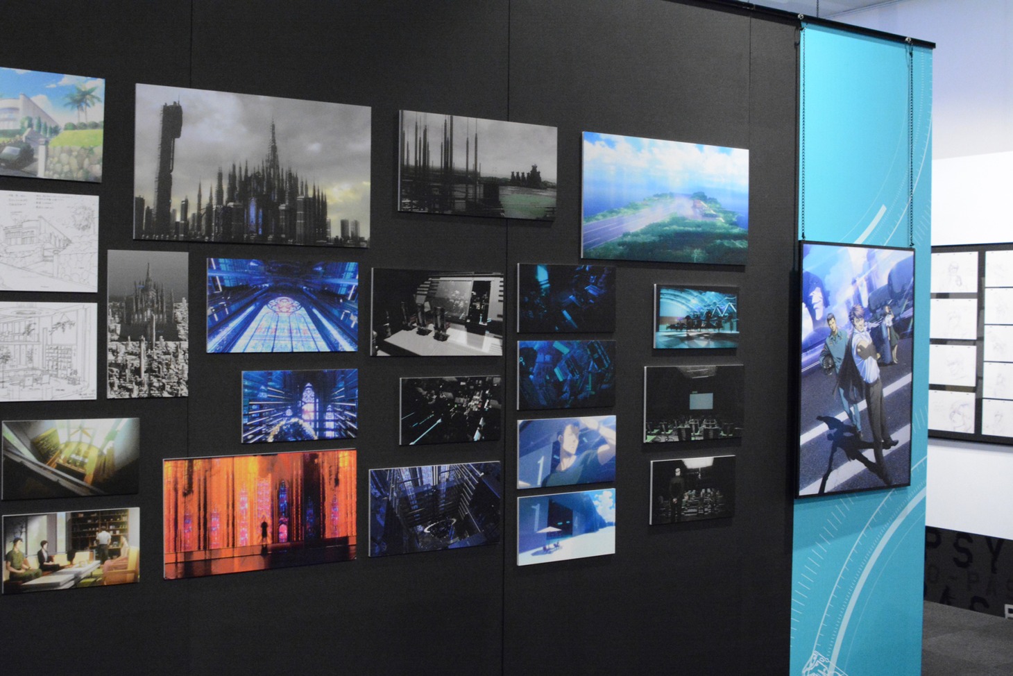 「PSYCHO-PASS サイコパス資料展 2112→2117 / 2120」会場内の様子。