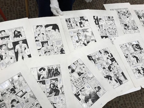 「土田世紀飛びこむ原画展」にて展示される原稿