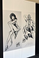 式場前に飾られた「ルパン三世」のイラスト。