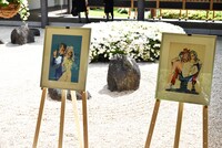 式場前の様子。