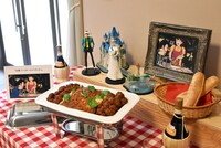 懇親会で振る舞われた「名物・ミートボールスパゲッティ」。