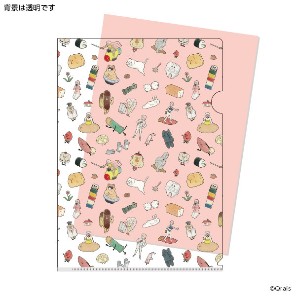 「チャー子」グッズのクリアファイル。